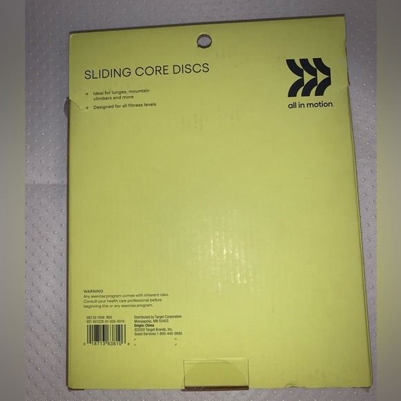 Workout set, Sliding Core Discs & Reebok toning Thumb lock wrist weights 1lbs. - Picture 4 of 11